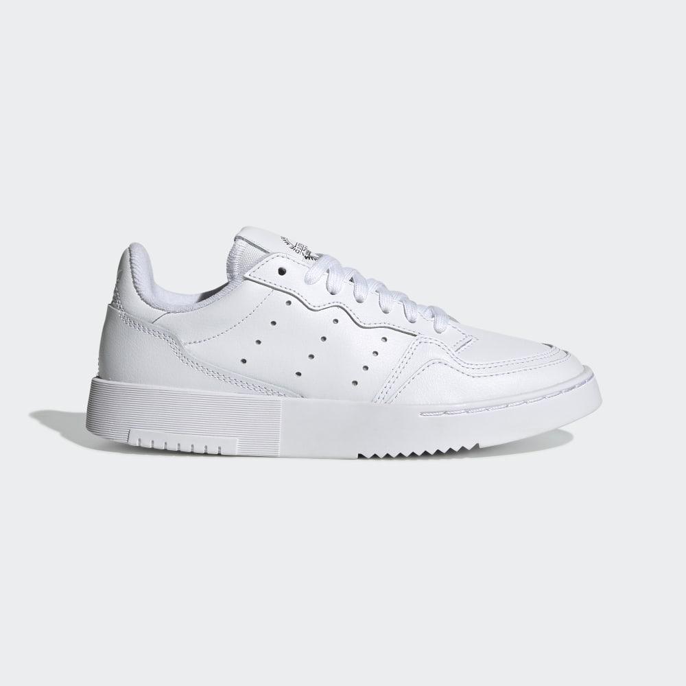 Adidas Boys' Supercourt Originals Shoes White/Black Ireland EE7726